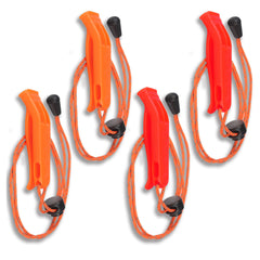 Emergency Whistle with Adjustable Reflective Lanyard for Kayaking Boating Fishing Camping Hiking Hunting Kids Lifeguard Backpacking Safety Survival Signal (Orange and Red)